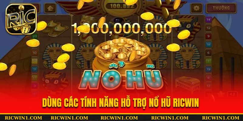 Dùng các tính năng hỗ trợ nổ hũ Ricwin