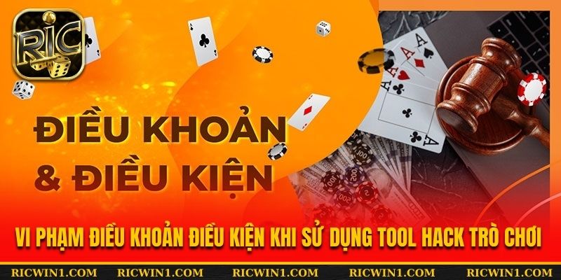 Vi phạm điều khoản điều kiện khi sử dụng tool hack trò chơi