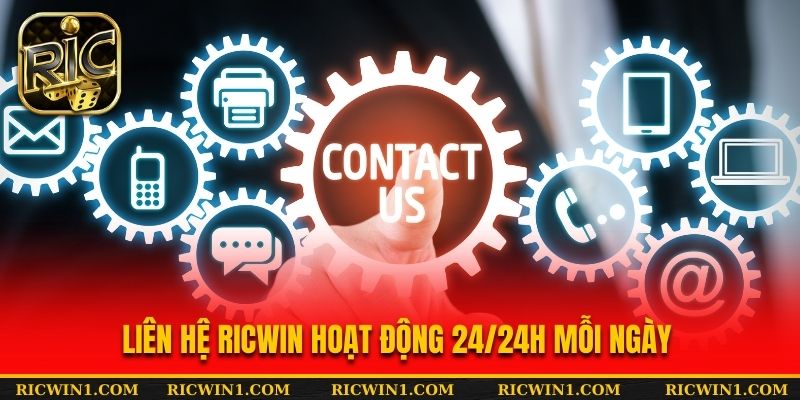 Liên hệ RICWIN hoạt động 24/24h mỗi ngày